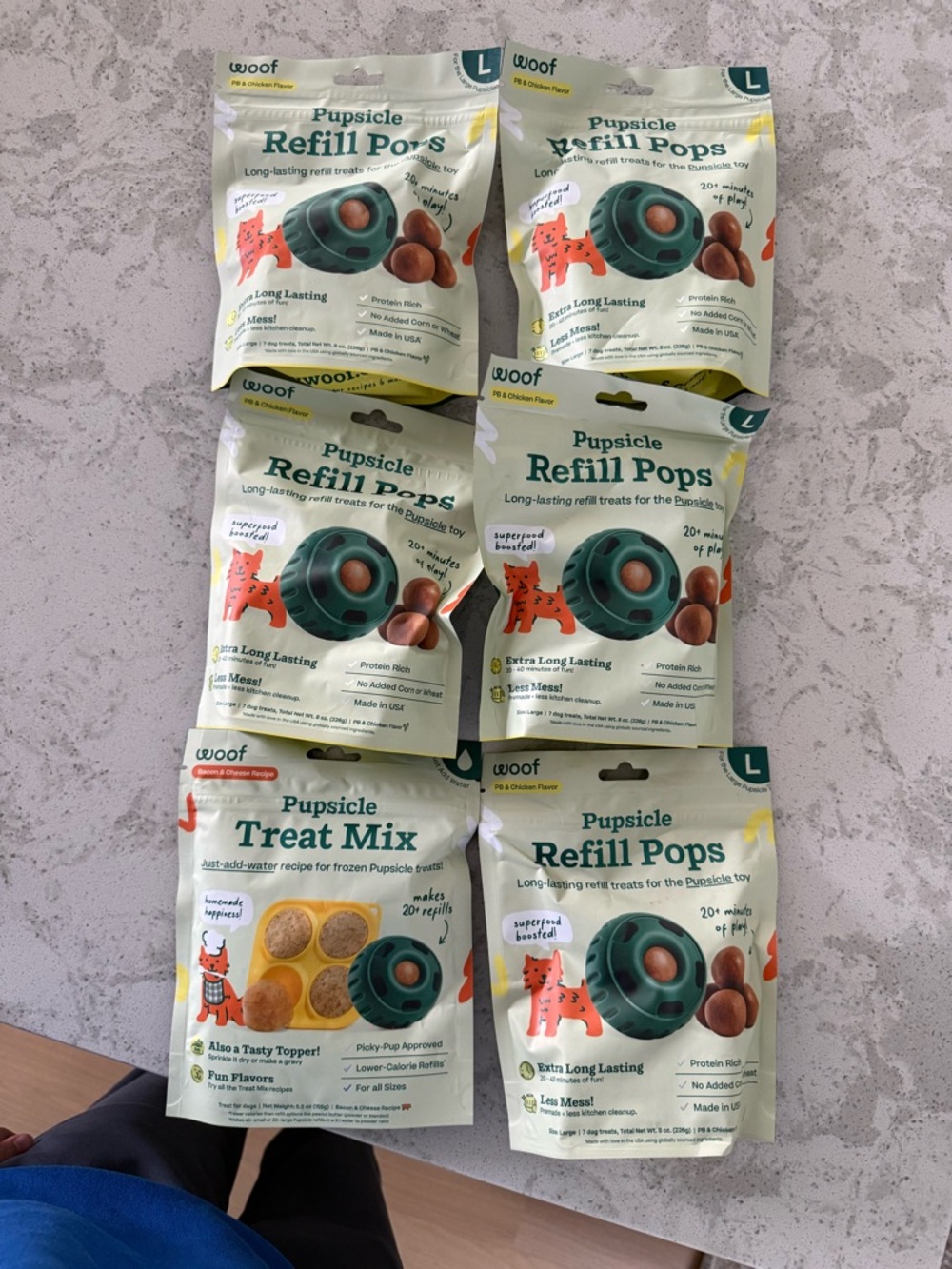 Woof Pupsicle Refill Pops & Treat Mix - size large